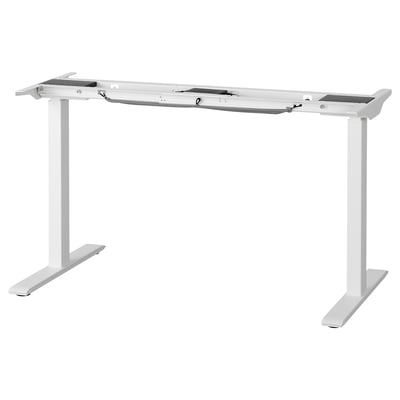 RODULF Underframe sit/stand f table top, electric/white, 140x80 cm
