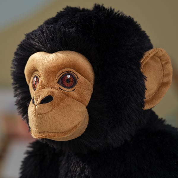 SANDLÖPARE Soft toy, chimpanzee/black, 32 cm