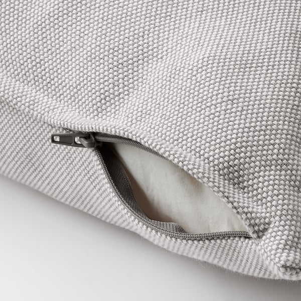 SANDTRAV Cushion, grey/white, 45x45 cm