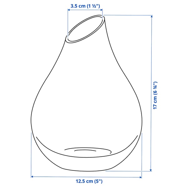 SANNOLIK Vase, pink, 17 cm