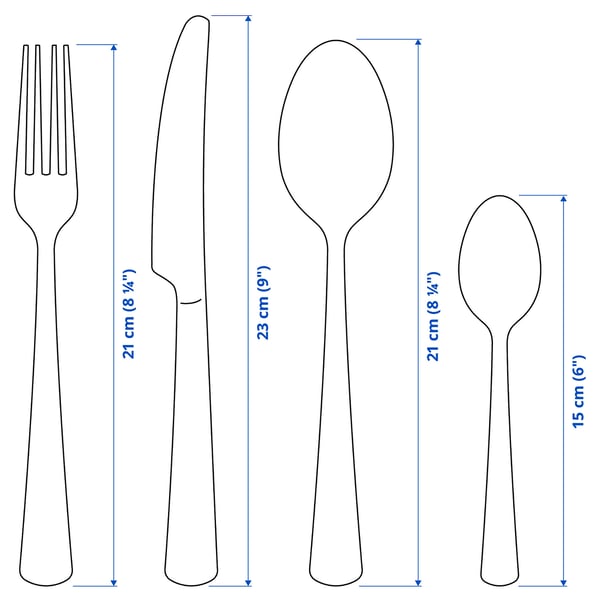 SEDLIG 24-piece cutlery set, stainless steel