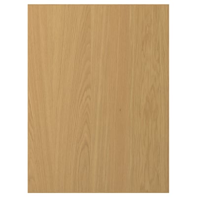 A SINARP oak wooden door with a natural finish. It is made of oak veneer and solid wood edges, durable and stylish for indoor use.