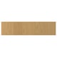 A light wood-colored rectangular shelf, made of oak veneer and particleboard, with a solid oak edge.