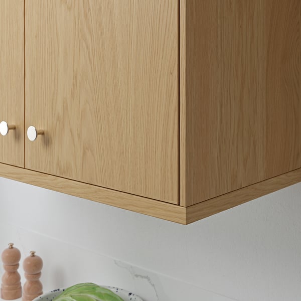 SINARP Rounded deco strip/moulding, oak veneer, 221 cm