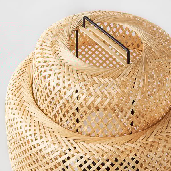 SINNERLIG Floor lamp, bamboo/handmade