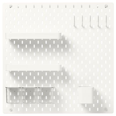 SKÅDIS Pegboard combination, white, 56x56 cm