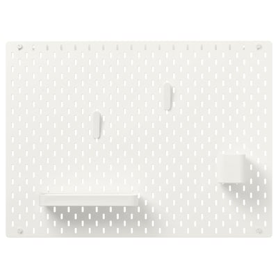 SKÅDIS Pegboard combination, white, 76x56 cm
