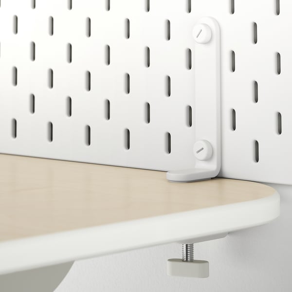 SKÅDIS Pegboard combination, white, 76x56 cm