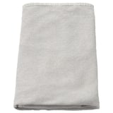A grey SKÖTSAM baby changing mat cover, rectangular, with a soft fabric and recycled polyester edging.