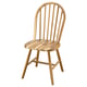 SKOGSTA chair: natural acacia wood, arched back, sturdy design.