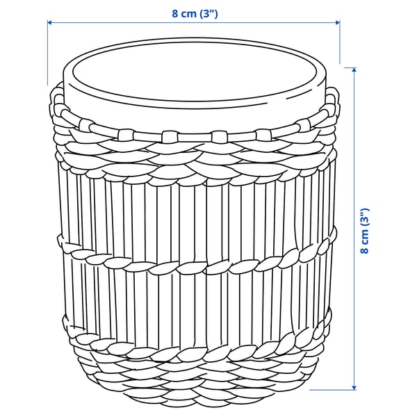 SLIPPRIG Tealight holder, handmade sedge