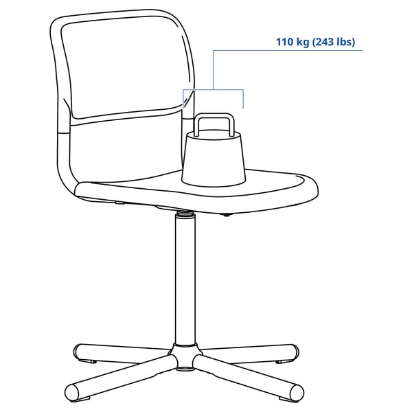 SMÄLLEN Swivel chair, black