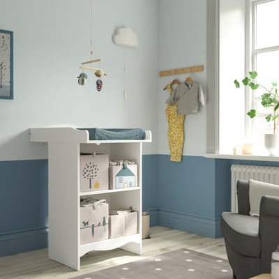 SMÅGÖRA Changing table/bookshelf, white