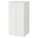 SMÅSTAD / PLATSA Wardrobe, white/white, 60x57x123 cm