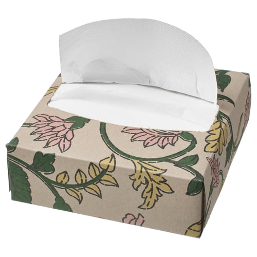 SMÖRFISK Paper napkin, patterned/multicolour, 16x32 cm