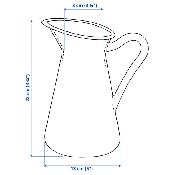 SOCKERÄRT Vase/jug, white, 22 cm