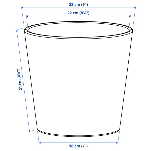 SOJABÖNA Plant pot, white, 19 cm