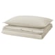 SOLFIBBLA Duvet cover and pillowcase, white beige/stripe, 150x200/50x80 cm