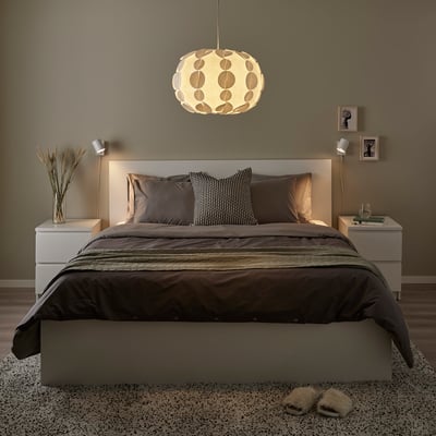 SOLHETTA LED bulb E27 806 lumen, dimmable/globe opal white