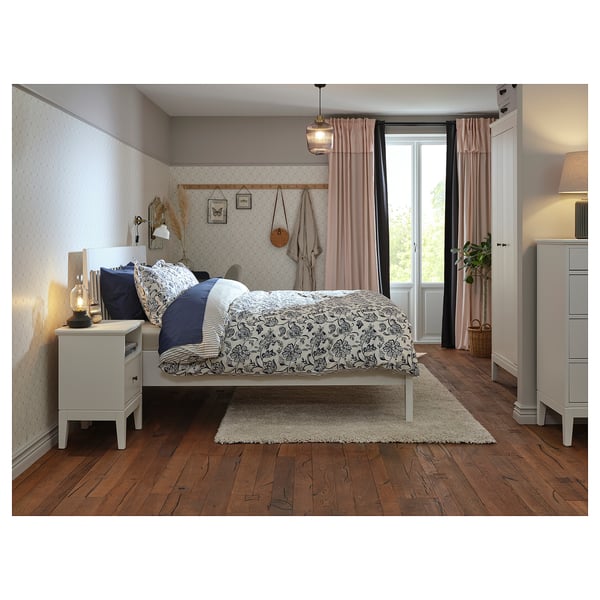 SOLKLINT Pendant lamp, brass/grey clear glass, 22 cm