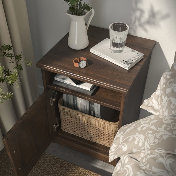 SONGESAND Bedside table, brown, 42x40 cm