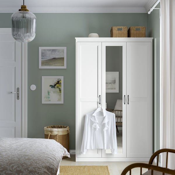 SONGESAND Wardrobe, white, 120x60x191 cm