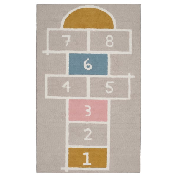 STÄPPSPARV Rug, beige, 100x160 cm
