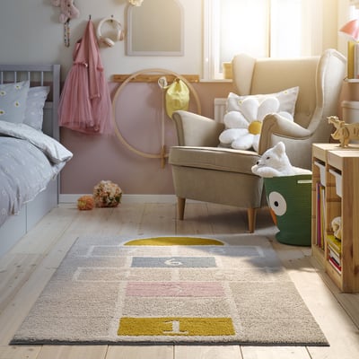 STÄPPSPARV Rug, beige, 100x160 cm