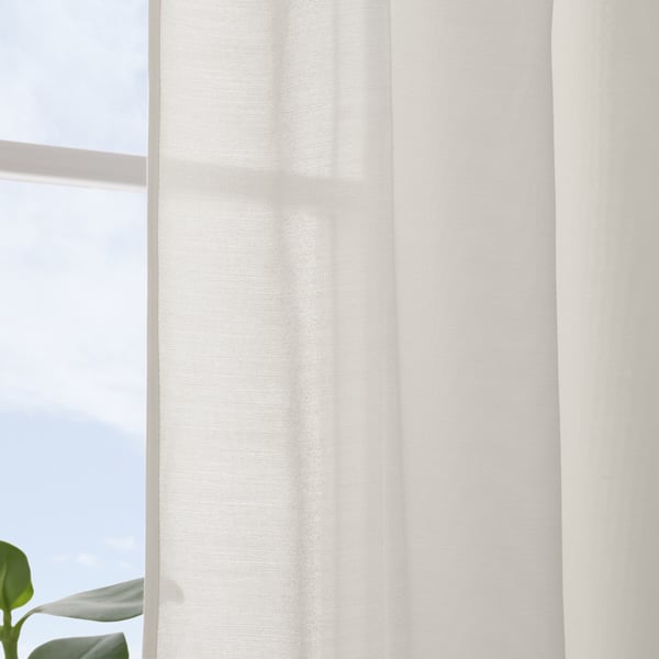 STENFRÖ Sheer curtain, 1 piece, beige/with heading tape, 300x250 cm