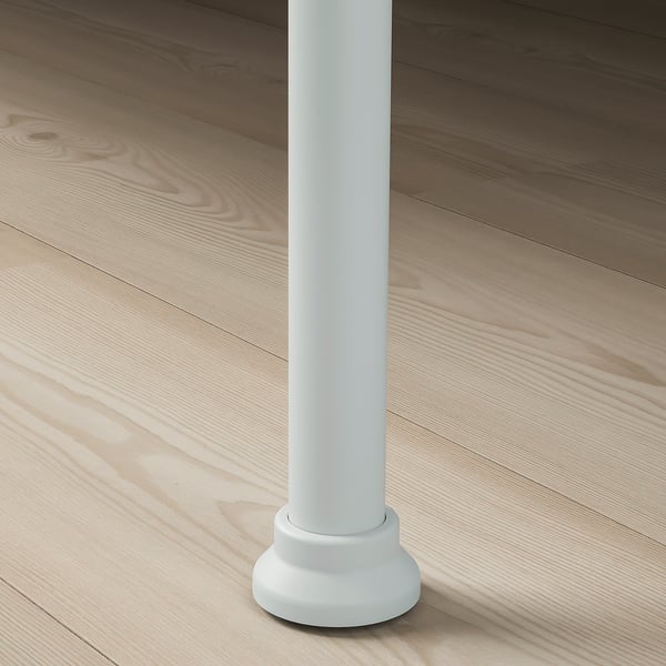 STJÄRNÖ Bed frame, white/Luröy, Queen