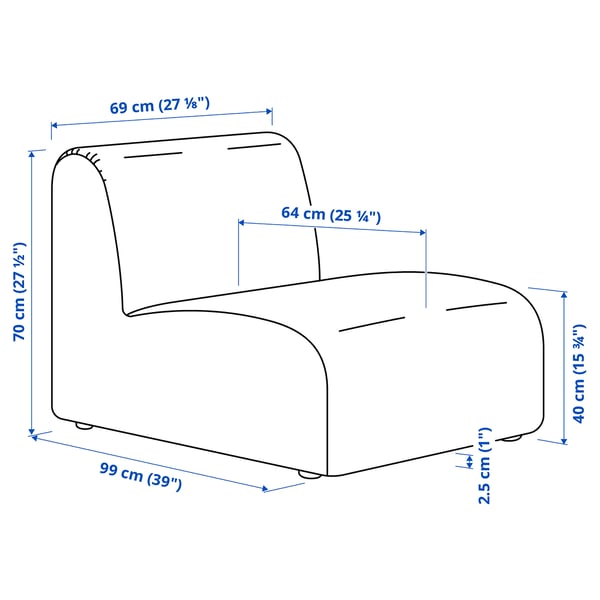 STOCKHOLM 2025 1-seat section, Djurmo grey/white