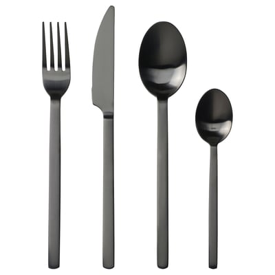 STOCKHOLM 2025 24-piece cutlery set, black
