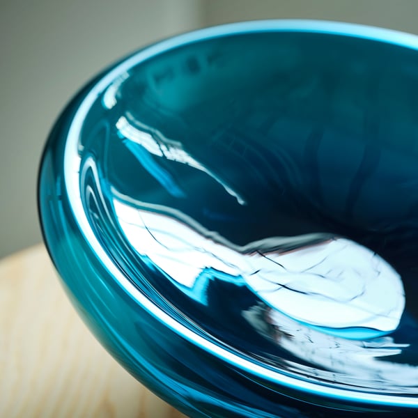 STOCKHOLM 2025 Bowl, dark blue-turquoise, 34 cm