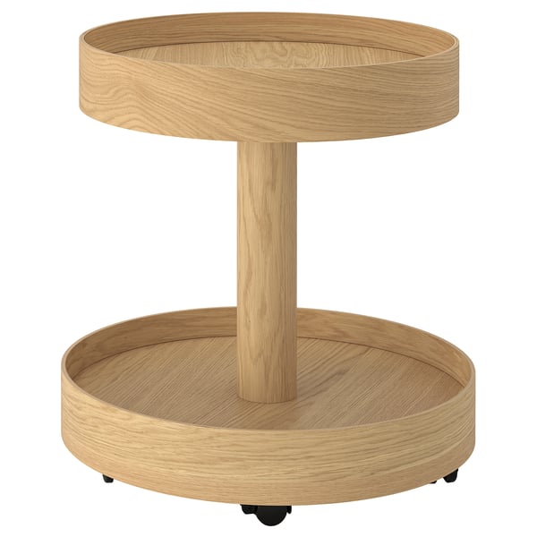 STOCKHOLM 2025 Side table on castors, oak veneer