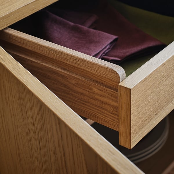 STOCKHOLM 2025 Sideboard, oak veneer, 161x42x83 cm