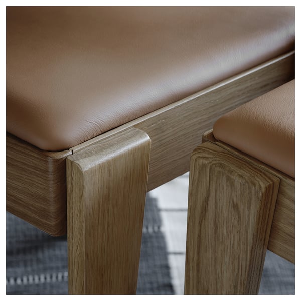 STOCKHOLM 2025 / STOCKHOLM 2025 Table and 4 chairs, oak veneer/oak rattan, 115 cm