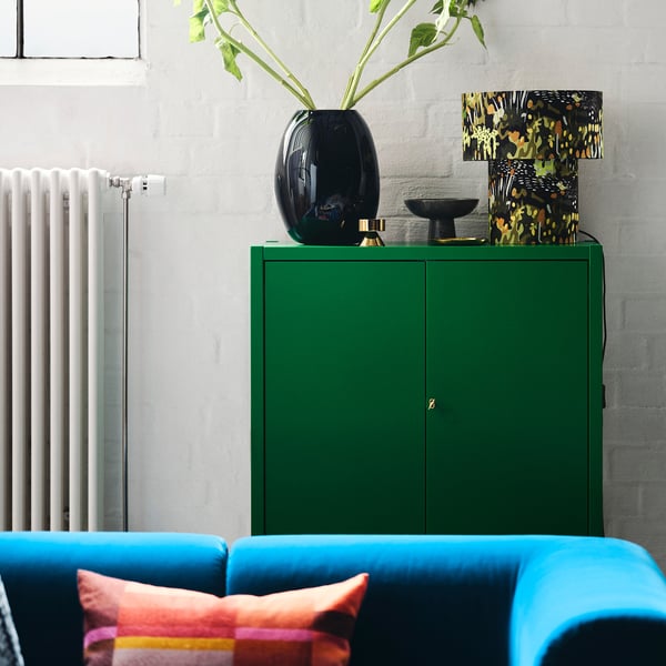 STOCKHOLM 2025 Table lamp, black multicolour/textile, 35 cm