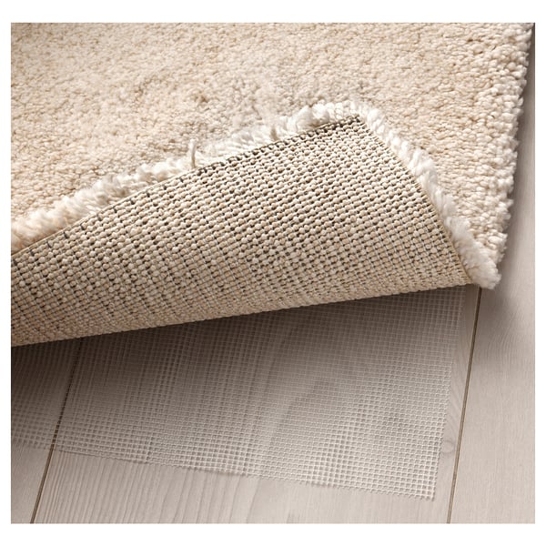 STOENSE Rug, low pile, off-white, 133x195 cm