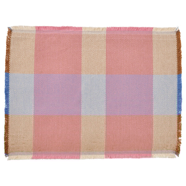 STRANDFLOKA Place mat, patterned/multicolour, 45x35 cm