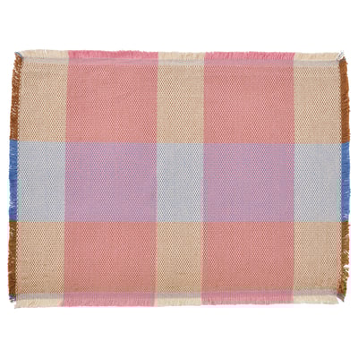 STRANDFLOKA Place mat, patterned/multicolour, 45x35 cm
