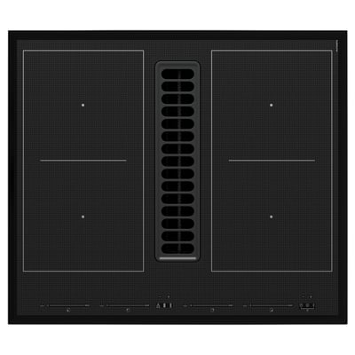TÄCKNAN Induction hob/integrated extractor, IKEA 500 black, 60 cm