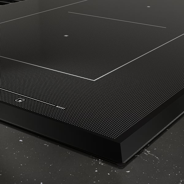 TÄCKNAN Induction hob/integrated extractor, IKEA 500 black, 83 cm