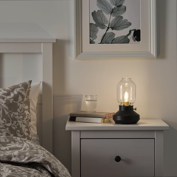 TÄRNABY Table lamp, dimmable anthracite, 25 cm
