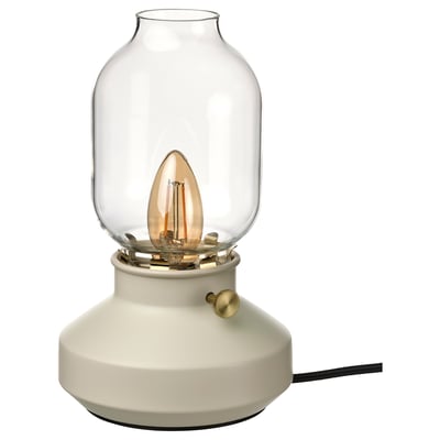 TÄRNABY Table lamp, dimmable beige, 25 cm