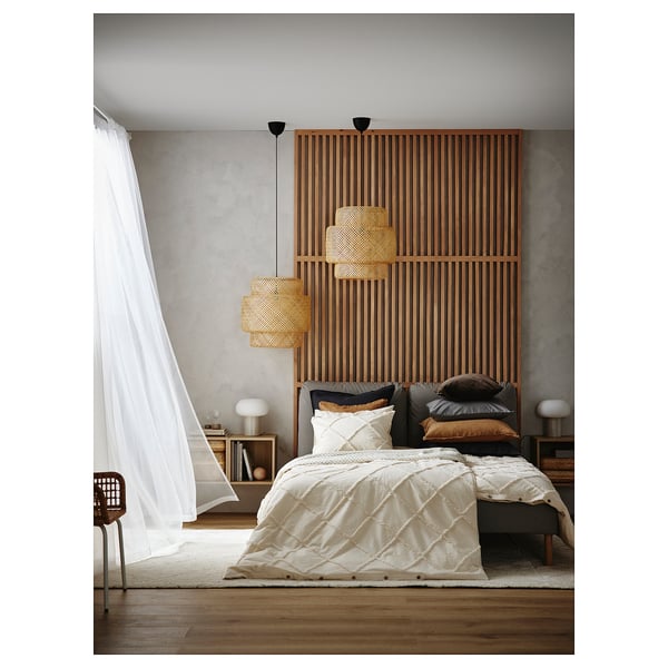 TERESIA Sheer curtains, 1 pair, white/with rod pocket, 145x250 cm