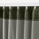 Curtains with multiple hooks for easy hanging, blocking light for privacy.