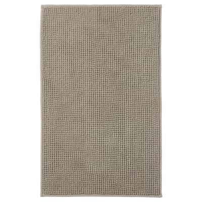 TOFTBO grey bath mat, rectangular, textured, soft, eco-friendly.