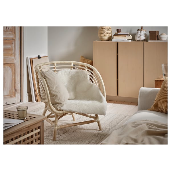 TOFTLUND Rug, white, 55x85 cm