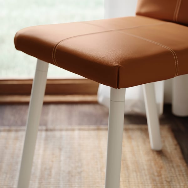 TONSTAD / TONSTAD Table and 6 chairs, off-white/Bomstad golden brown off-white, 200x85 cm