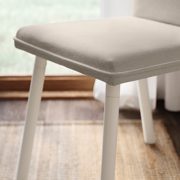 TONSTAD / TONSTAD Table and 6 chairs, off-white/Fridtuna light beige off-white, 200x85 cm